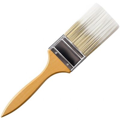 Lacquered Wood Handle House Paint Brush White Durable Brush Ideal for Smooth Even Paint Coverage and Extended Durability