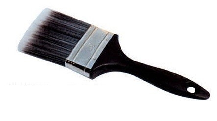 가늘게 한 폴리에스테 까만 강모 페인트 붓 12mm