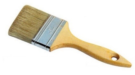 4" 래커를 칠한 목제 손잡이를 가진 백색 강모 집 페인트 붓