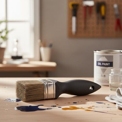 합성 빗자루 가옥 페인트 브러쉬 에르고노믹 디자인 적합 기름 기반 페인트 성능과 편안함을 제공합니다